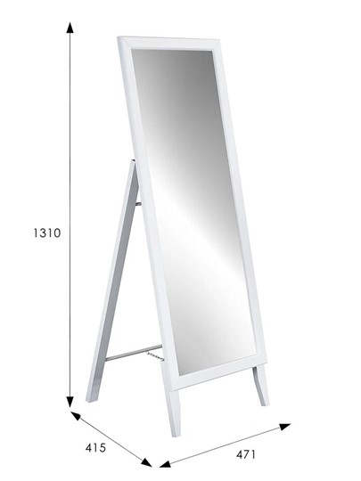 Зеркало напольное в спальню BeautyStyle 29 (131х47,1х41,5см) Белый в Брянске - изображение 7
