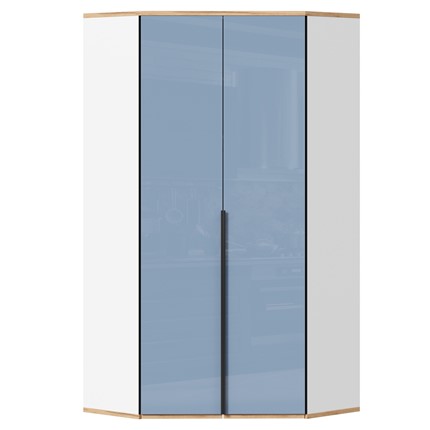 Угловой детский шкаф Урбан 528.060, белый/капри синий в Брянске - изображение