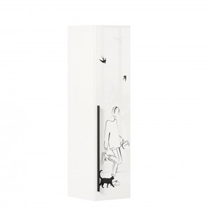 1-створчатый шкаф Джоли Тип 2 ЛД 535.020, Серый шелк в Брянске