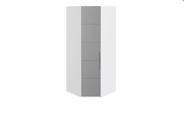 Угловой шкаф Наоми с зеркальной левой дверью, цвет Белый глянец СМ-208.07.07 L в Брянске