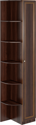 Угловой шкаф-стеллаж Беатрис М14 правый (Орех Гепланкт) в Брянске - изображение