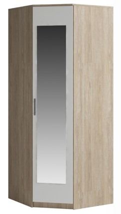 Шкаф Светлана, с зеркалом, белый/дуб сонома в Брянске - изображение