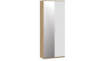 Распашной шкаф с 2-мя дверьми Хилтон Исп.2.1 (Дуб Крафт Золотой/Белый матовый) в Брянске - предосмотр