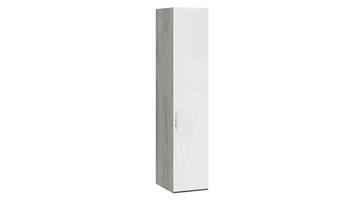 Шкаф для белья Эмбер СМ-348.07.001 (Дуб Гамильтон/Белый глянец) в Брянске