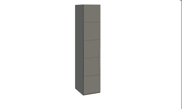 Шкаф однодверный Наоми, цвет Фон серый, Джут СМ-208.07.01 в Брянске - изображение