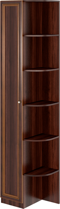 Угловой шкаф-стеллаж Беатрис М13 левый (Орех Гепланкт) в Брянске - изображение