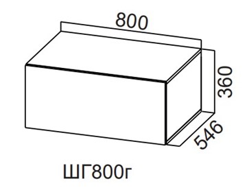 Распашной кухонный шкаф Модерн New, ШГ800г/360, МДФ в Брянске