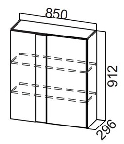 Шкаф кухонный угловой Стайл, Ш850у/912, МДФ в Брянске