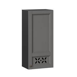 Кухонный шкаф Амели-3 высокий 400 ЛД 299.420.000.041, Черный/Оникс серый в Брянске
