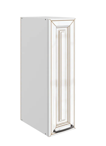 Шкаф кухонный Атланта L200 H720 (1 дв. гл.) эмаль (белый/белый глянец патина золото) в Брянске - предосмотр