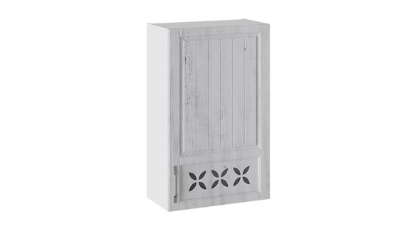 Настенный шкаф Прованс (Белый глянец/Санторини светлый) правый В_96-60_1ДРД(R) в Брянске - изображение