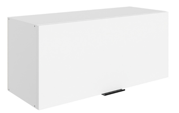 Шкаф навесной Стоун L800 Н360 (1 дв. гл.) (белый/джелато софттач) в Брянске