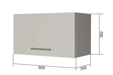 Настенный шкаф В360, Белое гладкое Ламарти/Антрацит в Брянске