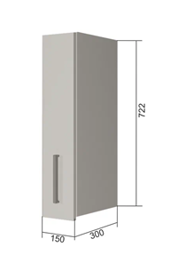 Навесной кухонный шкаф Sanvut В7 15, Сатин/Антрацит в Брянске