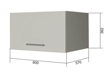 Навесной кухонный шкаф ВГ60Г, Белое гладкое Ламарти/Белый в Брянске