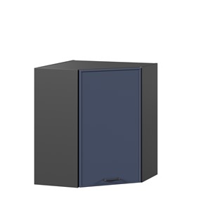 Настенный угловой шкаф Индиго ЛД 298.610.000.158, Чёрный/Тёмно-синий в Брянске