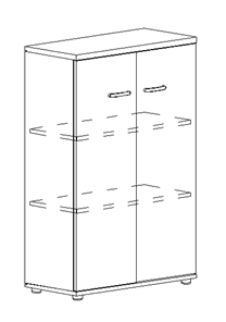Шкаф средний закрытый Albero (78х36,4х119,4) в Брянске
