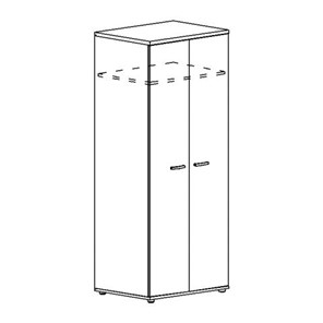 Шкаф для одежды глубокий А4, (78x59x193) белый премиум А4 9311 БП в Брянске