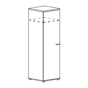 Шкаф для одежды глубокий узкий А4, (60x59x193) белый премиум А4 9312 БП в Брянске