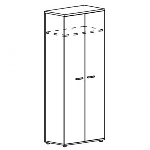 Шкаф для одежды (задняя стенка ДСП) А4, (78x43.4x193) белый премиум А4 9317 БП в Брянске