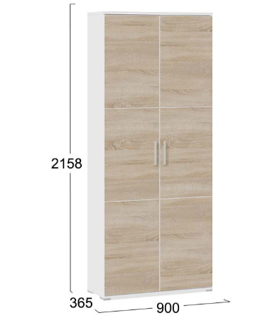 Шкаф для одежды Успех-2 ПМ-184.18 (Дуб Сонома, Белый) в Брянске - изображение 2