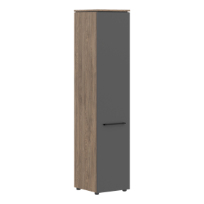 Шкаф колонка  высокий с глухой дверью MORRIS TREND Антрацит/Кария Пальмира MHC 42.1 (429х423х1956) в Брянске