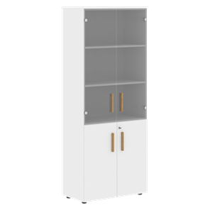 Широкий шкаф высокий FORTA Белый FHC 80.2(Z) (798х404х1965) в Брянске