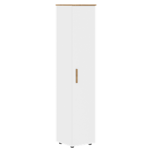 Шкаф колонна высокий с глухой дверью FORTA Белый-Дуб Гамильтон  FHC 40.1 (L/R) (399х404х1965) в Брянске