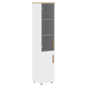 Высокий шкаф колонна с глухой дверью FORTA Белый-Дуб Гамильтон  FHC 40.2 (L/R) (399х404х1965) в Брянске