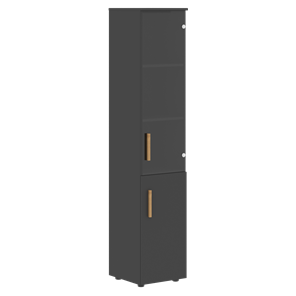 Высокий шкаф колонна с глухой дверью FORTA Черный Графит  FHC 40.2 (L/R) (399х404х1965) в Брянске