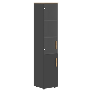 Высокий шкаф с глухой дверью колонна FORTA Графит-Дуб Гамильтон  FHC 40.2 (L/R) (399х404х1965) в Брянске