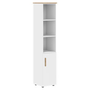 Высокий шкаф с глухой малой дверью  правой FORTA Белый-Дуб Гамильтон FHC 40.5 (R) (399х404х1965) в Брянске
