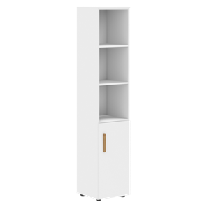 Высокий шкаф колонна с глухой малой дверью правой FORTA Белый FHC 40.5 (R) (399х404х1965) в Брянске
