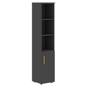 Высокий шкаф с глухой малой дверью  правой FORTA Черный Графит  FHC 40.5 (R) (399х404х1965) в Брянске