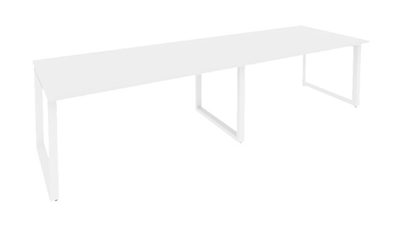 Стол для совещаний O.MO-PRG-2.4 Белый/Белый бриллиант в Брянске - изображение