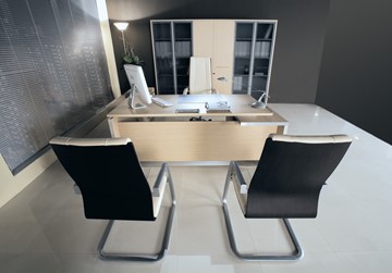Офисный стол для руководителя Reventon, зебрано песочный, правый (180х90х76) МЕ 130 в Брянске - предосмотр 5