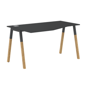 Письменный стол левый FORTA Черный Графит-Черный Графит-Бук  FCT 1367 (L) (1380х900(670)х733) в Брянске