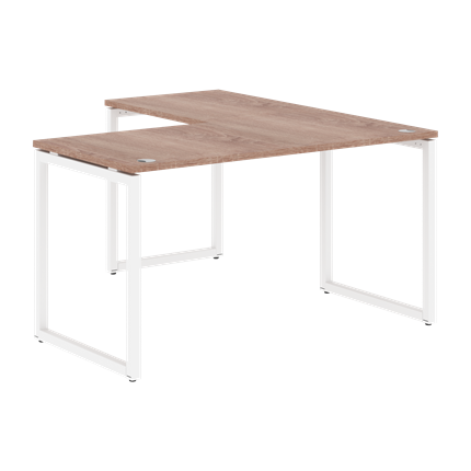 Письменный стол угловой левый XTEN-Q Дуб-сонома- белый XQCT 1415 (L) (1400х1500х750) в Брянске - изображение