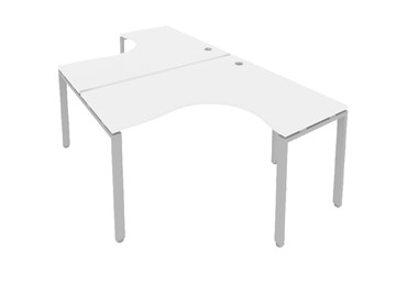 Письменный стол Metal System БП.РАС-СА-2.3 Белый/Серый в Брянске