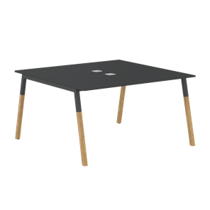 Переговорный стол FORTA Черный Графит-Черный Графит-Бук  FWST 1313 (1380x1346x733) в Брянске