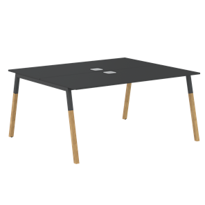 Переговорный стол FORTA Черный Графит-Черный Графит-Бук FWST 1513 (1580x1346x733) в Брянске