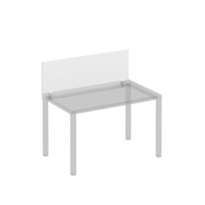 Экран для стола 120 на белом металлокаркасе фронтальный Комфорт КФ, белый премиум (120x45x1.8) К.Б 841 в Брянске