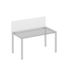 Экран для стола 140 на белом металлокаркасе Комфорт КФ, белый премиум (140x45x1.8) К.Б 842 в Брянске