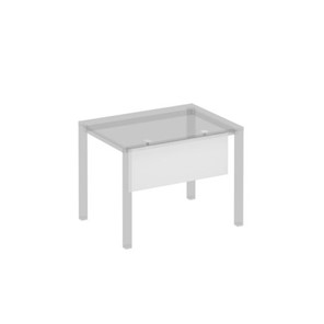 Экран стола защитный (ДСП) с кронштейнами для стола 100 на белом металлокаркасе Комфорт КФ, белый премиум (85x3.2x1.8) К.Б1 810 в Брянске