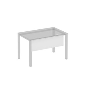 Экран стола защитный (ДСП) с кронштейнами для стола 120 на белом металлокаркасе Комфорт КФ, белый премиум (120x3.2x1.8) К.Б1 812 в Брянске