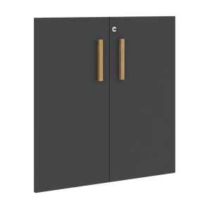 Двери для шкафов низкие с замком FORTA Черный ГрафитFLD 40-2(Z) (794х18х766) в Брянске