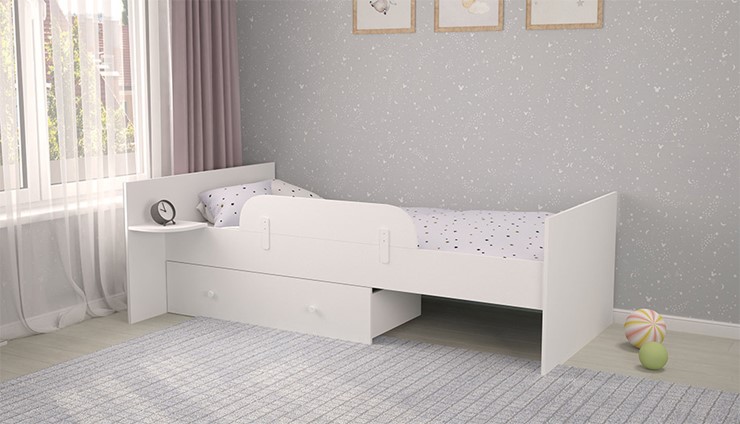 Набор деталей для кровати POLINI Kids French/Ameli 900 Белый в Брянске - изображение 3