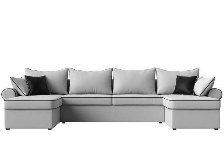 Большой П-образный диван Элис, Белый (экокожа) в Брянске - изображение 3