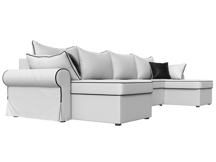 Большой П-образный диван Элис, Белый (экокожа) в Брянске - изображение 4