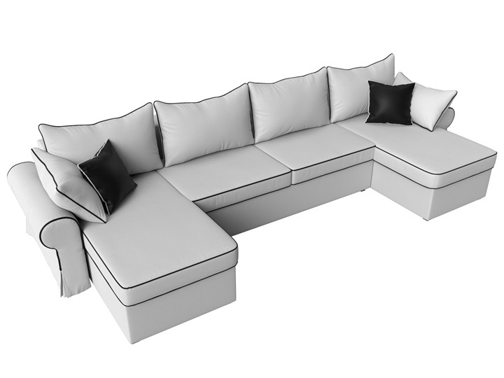 Большой П-образный диван Элис, Белый (экокожа) в Брянске - изображение 6